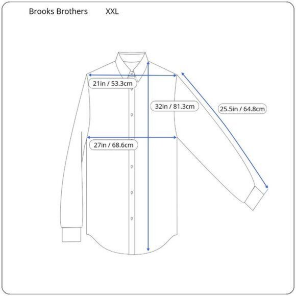 NWT Brooks Brothers Men’s Button Down Shirt – Size XXL - Picture 6 of 6